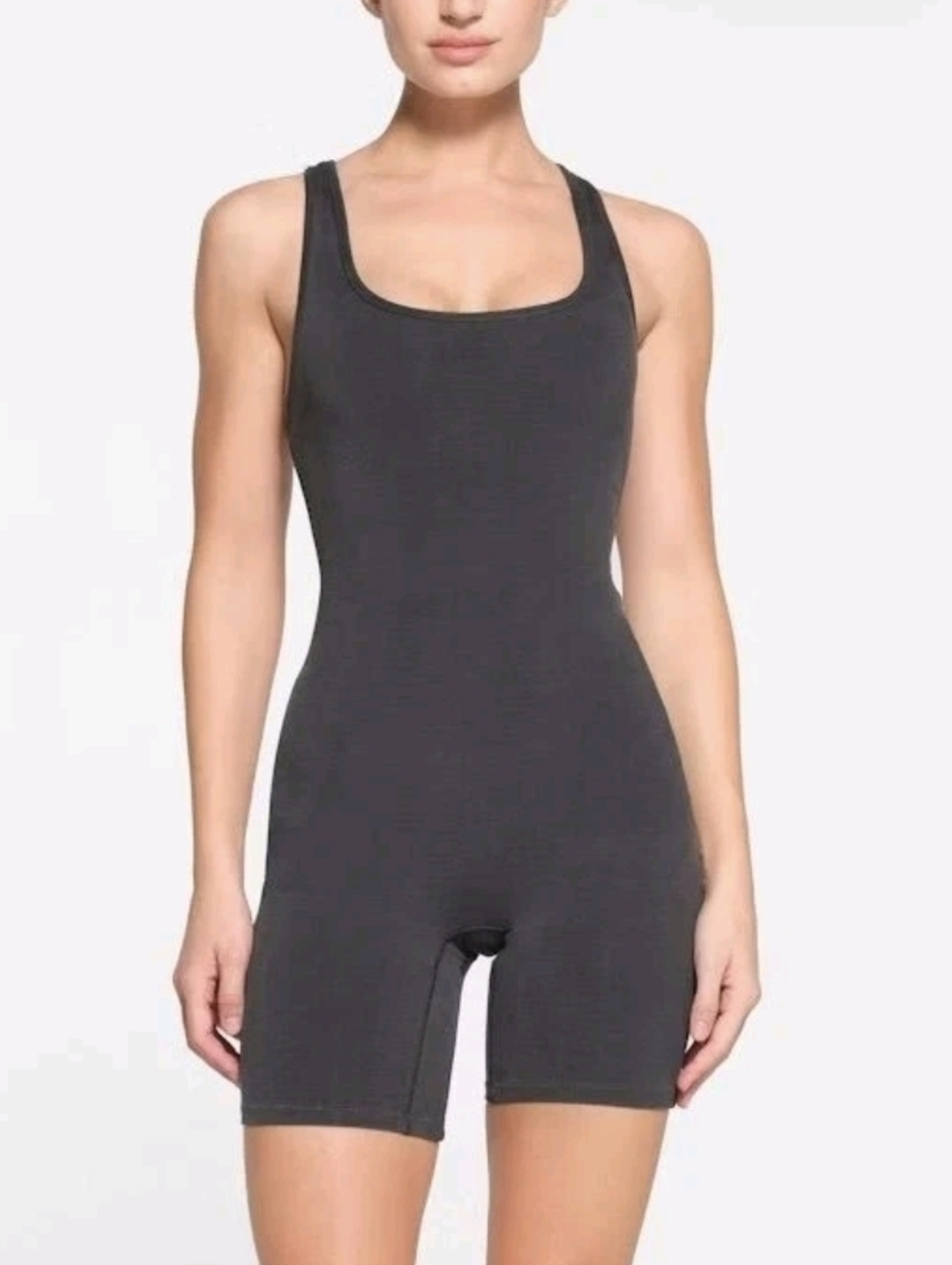 Skims Gray Racerback Romper